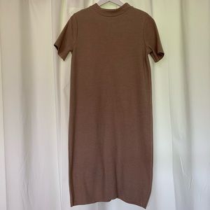 Zara midi Carmel mock neck dress